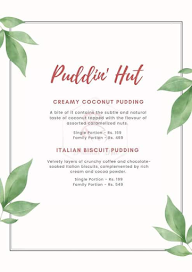 Puddin Hut menu 1