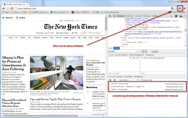 Remove iFrame screenshot