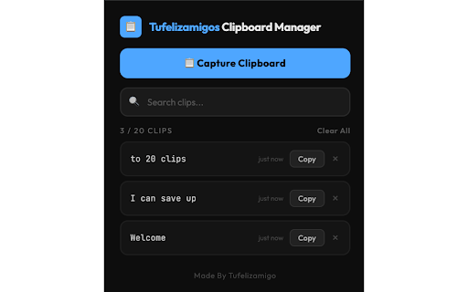 Tufelizamigos Clipboard Manager screenshot 1