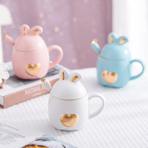 Title 3, Art Cute Creative Gift Ceramic Water Cup. Enjoy...