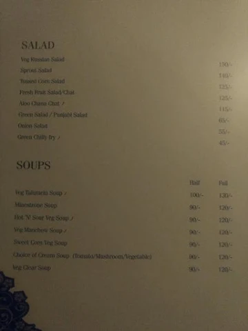 Krishna Restaurant menu 