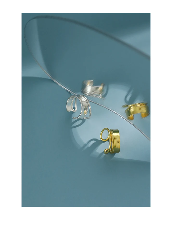 Cooler Stil Personalisierter Doppelring aus Sterlingsilber für Damen. Einzigartiger hohler Ring, perfektes Geschenk.