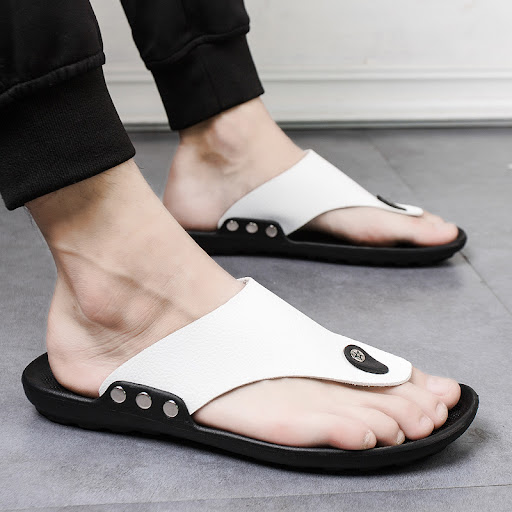 Title 3, Mens Non-slip Flip-Flops, Korean Style Toe San...