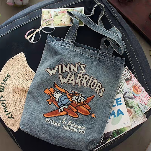 Title 3, Art Cloth Vintage Washed Shoulder Bag. Soft, sp...