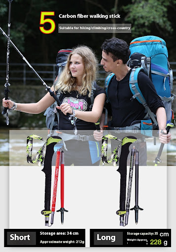 Title 3, Carbon Fiber Folding Climbing Cane Lightweight ...