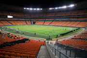 A quiet FNB Stadium in Soweto, before kickoff.