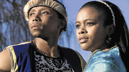 FATAL LIONS: Sbu Ndlovu (Sdumo Mtshali) and Thandeka Zungu (Nomzamo Mbatha)