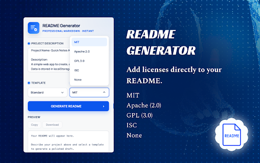 README.md Generator — Offline & Private screenshot 3