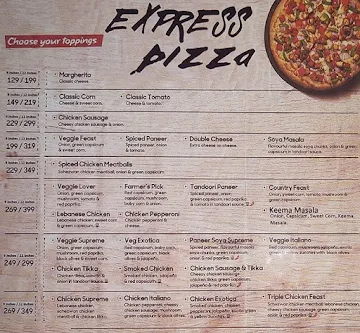 Express Pizza menu 