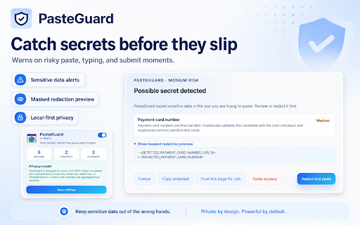 PasteGuard screenshot 1