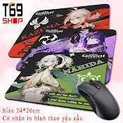 [Có Nhiều Mẫu] Lót Chuột Game Genshin Impact - Size 24X20Cm