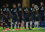 Orlando Pirates players during the Nedbank Cup, Last 32 match between Black Leopards and Orlando Pirates at Thohoyandou Stadium on January 26, 2019 in Thohoyandou, South Africa. 