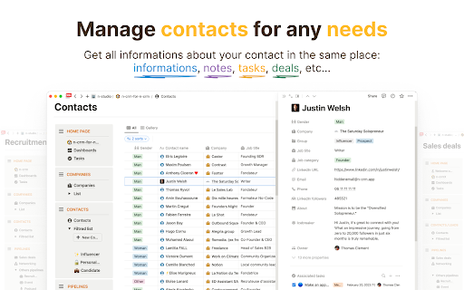 n-crm - Notion CRM sync with LinkedIn