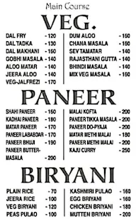 The Kunwar's menu 3