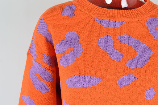 Title 12, Womens Fashion Leisure Pullover Leopard Splici...