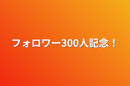 フォロワー300人記念！