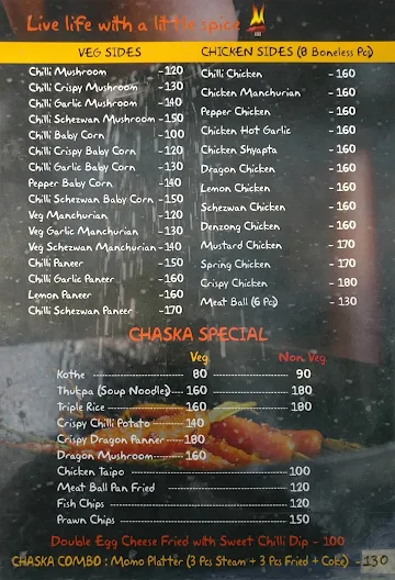 Chaska Food Truck menu 