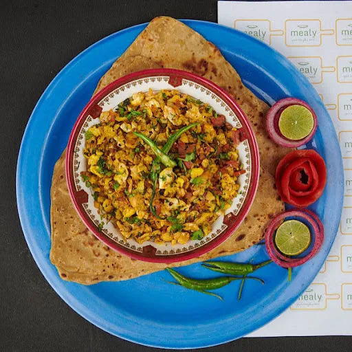 Egg Bhurji With Tawa Parathas