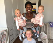 Caregiver Maria Mandy Sibanyoni with the Dickason children in Pretoria.