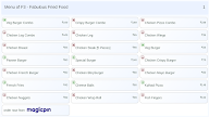 F3 - Fabulous Fried Food menu 1