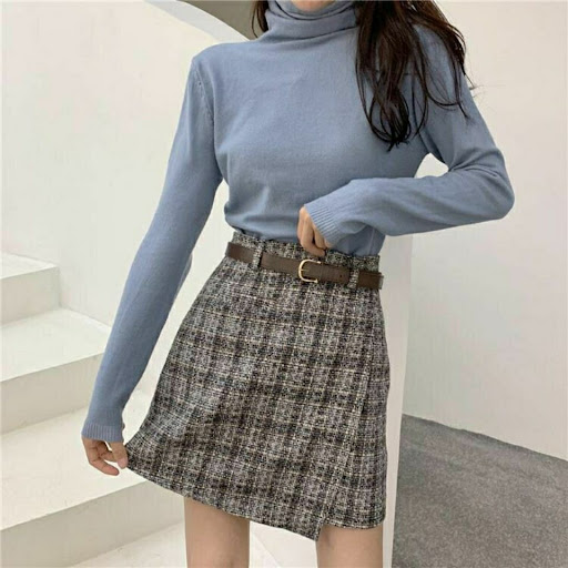 Title 9, New Womens High-Waisted A-Line Woolen Plaid Sk...