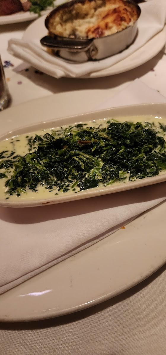 Off menu gf creamed spinach