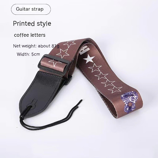 Title 4, Polyester Thickened Widened Printed Guitar Stra...