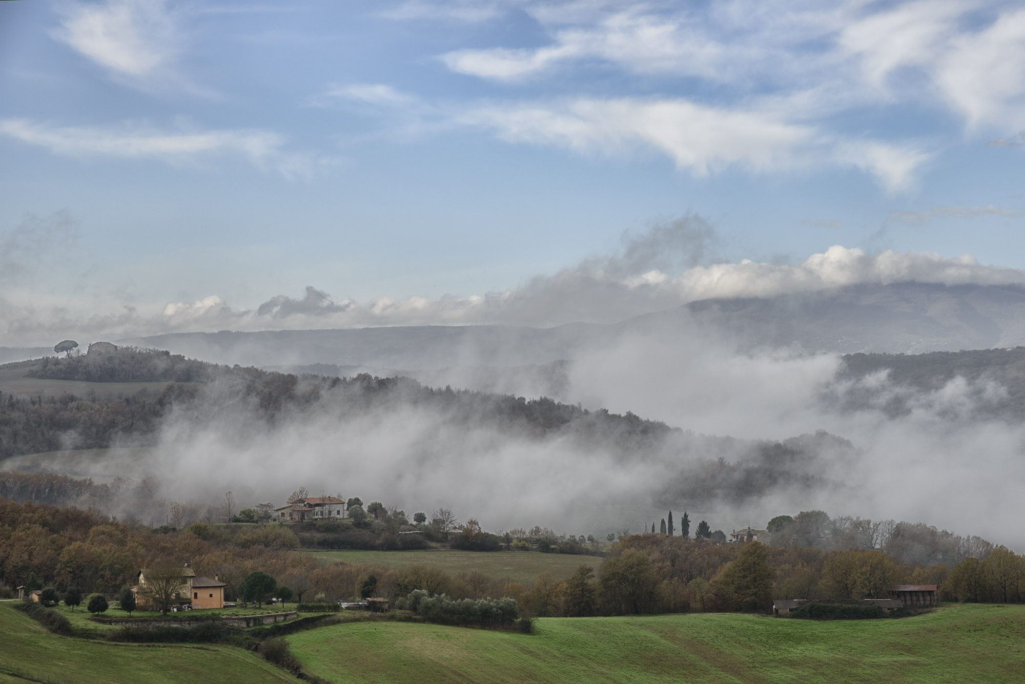 La nebbia a gl'irti colli piovigginando sale. di Domenico Cippitelli