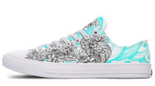 Title 3, Fashion Print Couple Low-Top Canvas Shoes. Comf...