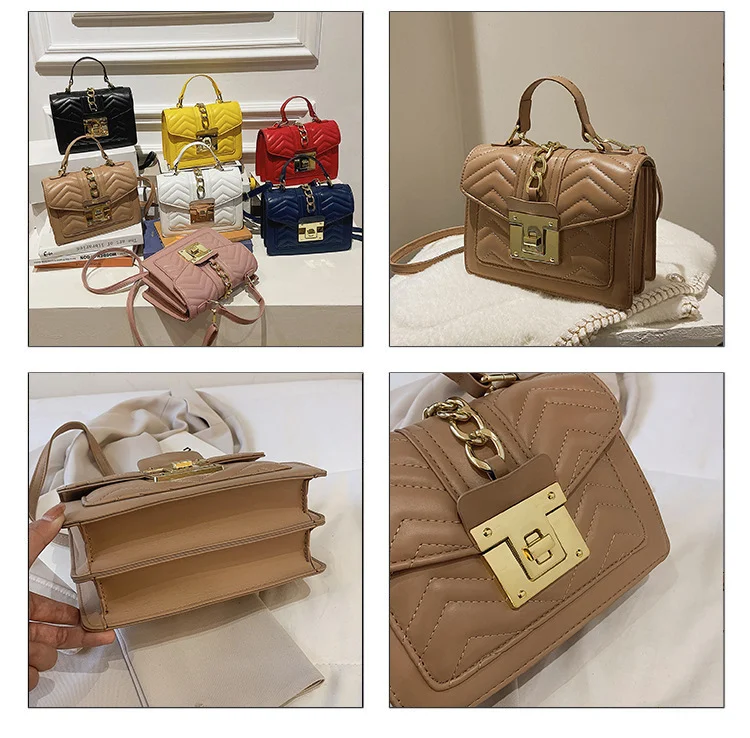 Borsa quadrata piccola, portatile, con patta e monospalla, nuova moda popolare. Elegante e pratica per ogni occasione.