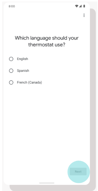 learning thermostat 4 language home app