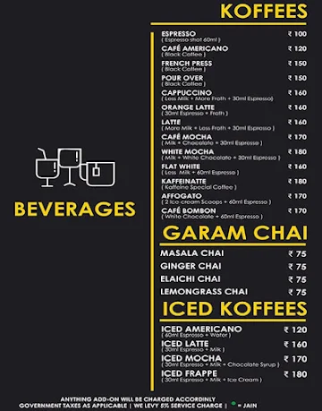 Kaffeiine menu 