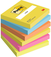 Notatblokk POST-IT 76x76 Energetic (6) (Org.nr.654-TFEN)