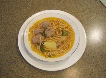 Turkey Meat balls (Sopa de Albondigas de pavo)