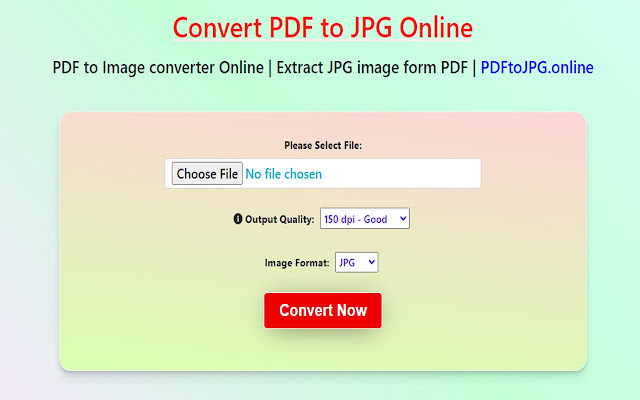 PDF to JPG Online converter chrome extension