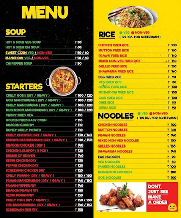 Kitchen Kollywood menu 