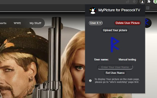 PeacockTV MyPicture: custom profile picture