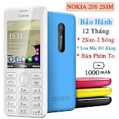 Điện Thoại Nokia 206 Chính Hãng Loa To, Nghe Gọi Rõ Ràng - Bảo Hành 12 Tháng