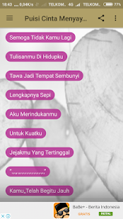 PUISI CINTA MENYAYAT HATI OFFLINE - náhled