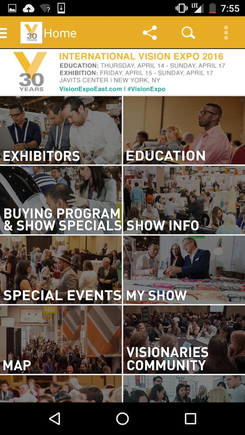 Vision Expo Mobile East 2016 Screen 2