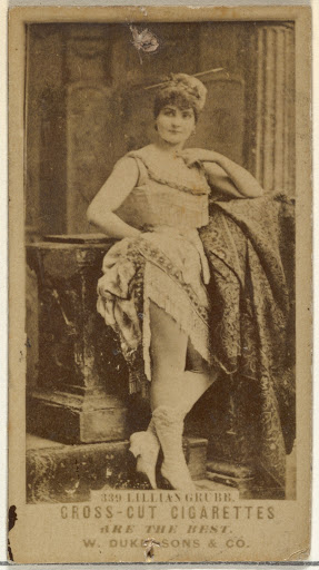 Card Number 339, Lillian Grubb, from the Actors and Actresses series (N145-3) issued by Duke Sons & Co. to promote Cross Cut Cigarettes