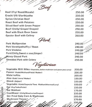 Hotel Elite Palazzo menu 