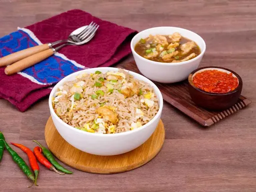 Chicken Fried Rice With Chicken Chilli