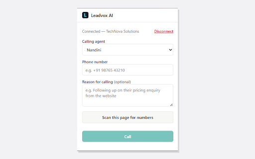 Leadvox AI — Click to Call screenshot 3