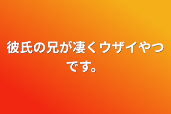 彼氏の兄が凄くウザイやつです。