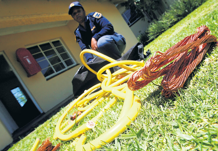 Thieves have stolen copper wires from a church three times in less than a week.