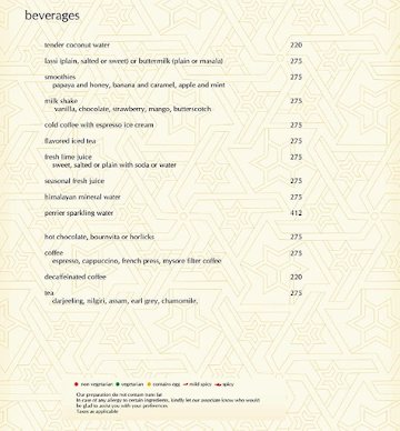 Sterlings MAC Restaurant menu 