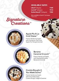 Cold Stone Creamery menu 2