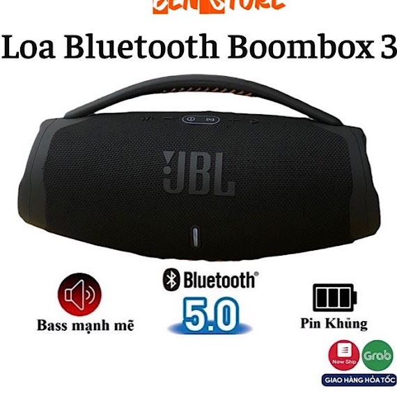 Loa Bluetoot Boombox 3 Siêu Bass Nghe Nhạc Hay Bass Trầm Dùng Được Usb Thẻ Nhớ Cổng 3.5