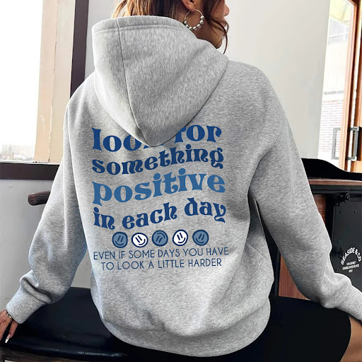 Title 6, Womens Fashionable Drawstring Printed Hoodie f...